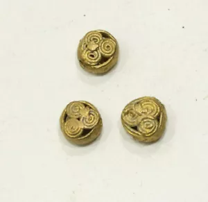 Beads African Brass Round Coil Beads - Picture 1 of 3