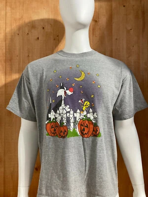 M&O KNITS VTG SYLVESTER & TWEETY HALLOWEEN T-Shirt Tee Shirt XL Xtra Extra Large - Image 1 of 4