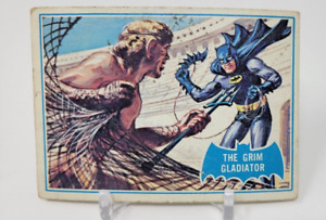 1966 Topps Batman Blue Bat/Bat Cowl Back - #7B - The Grim Gladiator (122)