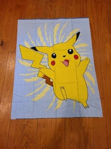 Vintage Nintendo POKEMON BODY PILLOW Kit PIKACHU Springs 36 x 45” COTTON Fabric - Picture 1 of 10