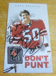 Greg Brezina Autographed Signed 6X7 Religious Tract NFL Football Atlanta Falcons - Picture 1 of 4