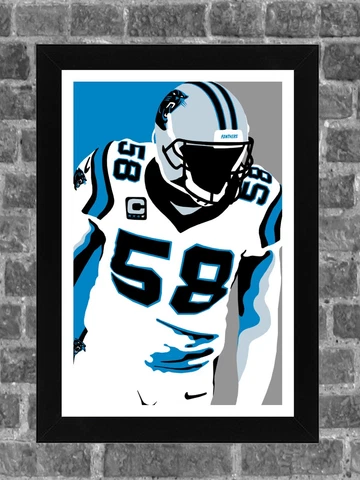 Carolina Panthers Thomas Davis Portrait Sports Print Art 11x17 Cover