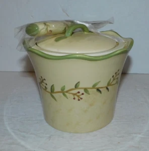 NEW SWISS COLONY OCCASIONS 3 PIECE BUTTER CROCK WITH MATCHING KNIFE - Picture 1 of 6