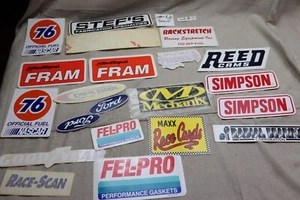 Vintage Lot of 20 Racing Stickers Decals Fram 76 Simpson Fel-Pro Maxx Race Cards - Picture 1 of 8