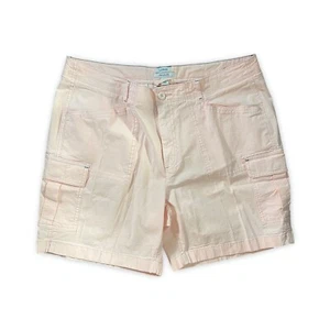 LL Bean Cargo Shorts 18 Womens Favorite Fit High Rise Stretch Pink Peach - Picture 1 of 9