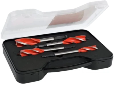ARMEG 4 Piece 16,20,25,32mm 165mm Long Wood Beaver Auger Drill Set, WWB4PCSET.