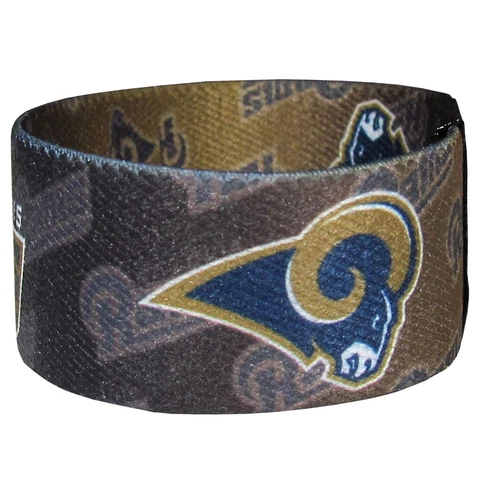 NEW! Saint St Louis Rams Stretch Blue Gold Bracelet NFL Wristband Power  Band Cover
