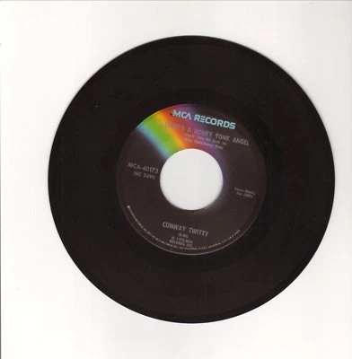 Conway Twitty There's a Honky Tonk Ange 1974 Vinyl 45 - Image 1 of 2