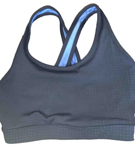 Avia Women’s Criss Cross Sports Bra Size Medium 8-10 Navy Blue - Picture 1 of 3