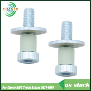 NEW Pair For 71-87 Chevy GMC Truck Blazer Door Latch Lock Striker Bolts 9601750 - Foto 1 di 12