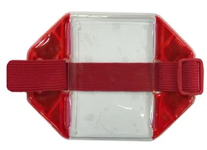 Reflective Arm Band Badge Holder, Made In USA, Many Colors Available, 2 Pack - Picture 1 of 19