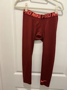Nike Pro Mens Fitness Tights Medium Brick (burgundy) Color - Picture 1 of 8