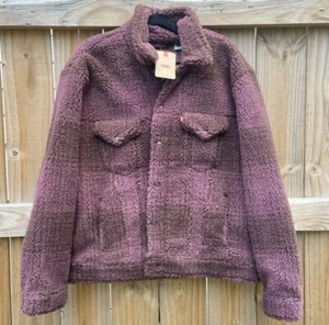 Levi's Cozy Vintage Relaxed Sherpa Trucker Jacket size L $108 - Picture 1 of 5