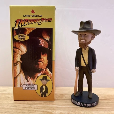 JUSTIN TURNER Boston Red Sox INDIANA JONES Bobblehead (Fenway Park SGA 6/28/23) Cover