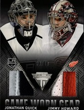 2013-14 Titanium Game-Worn Gear Combo Materials /50 Jimmy Howard/Jonathan Quick