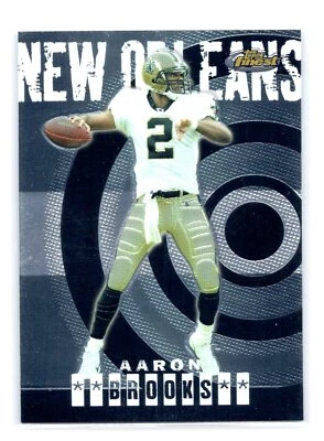 2004 Topps Finest #9 Aaron Brooks New Orleans Saints - Image 1 of 2