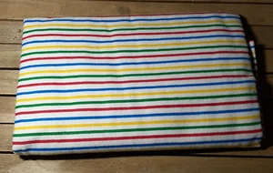 Cotton Flannel Sewing Fabric Primary Colors Colorful Stripes 1 yard x 45" - Picture 1 of 5