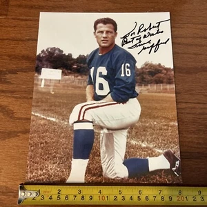 FRANK GIFFORD FOOTBALL STAR HANDSIGNIERT HANDSIGNIERT 8x10" SELTENE FOTOGRAFIE - Bild 1 von 2