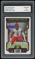 CLARK PHILLIPS III 2023 PANINI SCORE 1ST GRADED 10 ROOKIE CARD ATLANTA FALCONS