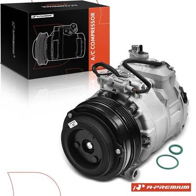 A-Premium AC Compressor w/ Clutch for BMW 550i GT 650i 750Li xDrive Alpina B7 M5 - Image 1 of 4