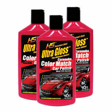 Red Car wax Polish Ultra Gloss HS 10 oz 3 Pack Carnauba Color Match 