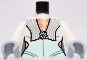 Lego Star Wars Light Aqua Jumpsuit over Light Nougat Blouse Collar and Brooch - Picture 1 of 2
