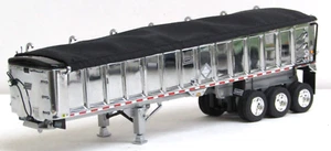 Dcp Custom chrome with black tarp tri axle East end dump trailer 1/64 - Picture 1 of 5