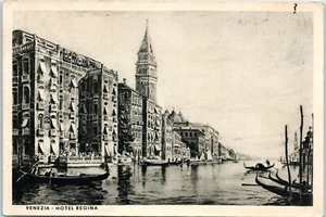 Hotel Regina, Gondolas in Canal, Venice, Italy Postcard - Picture 1 of 2