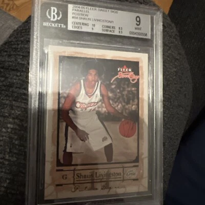 2004-05 Fleer Sweet Sigs RC Preto 1/1 Shaun Livingston BGS 9 - Imagem 1 de 4