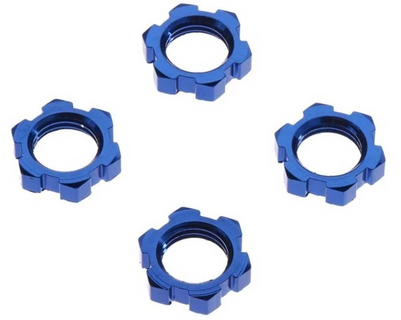Traxxas 7758  Splined Serrated 17mm Wheel Nuts (Blue) For X-Maxx/ Sledge/ XRT... - Image 1 of 1