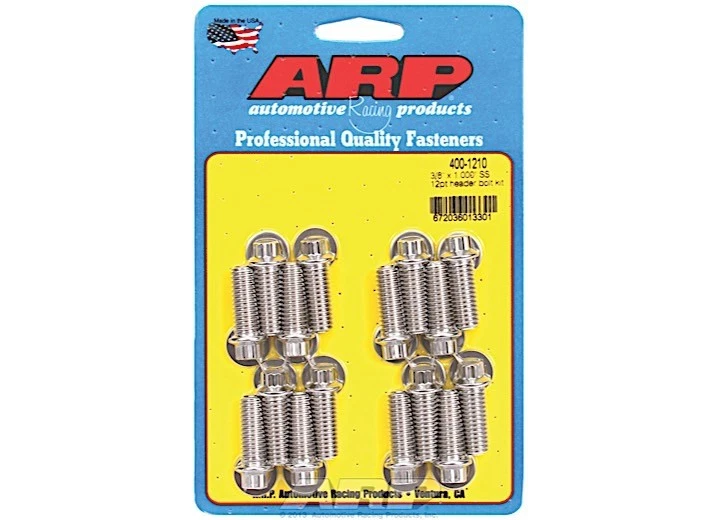 ARP HEADER BOLT KIT 400-1210 UNIVERSAL 5/16 WRENCH 3/8 SIZE 1.000 UHL QTY 16