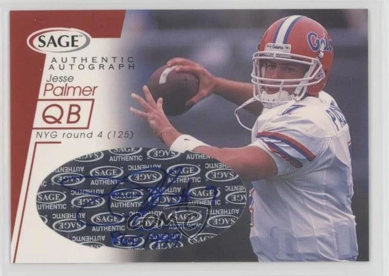 2001 SAGE Auto Red /999 Jesse Palmer #A34 Rookie Auto RC - Image 1 of 2
