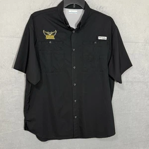 Kennesaw State Owls Columbia PFG Shirt Men's L Black Vented SS Button Up KSU - Picture 1 of 10