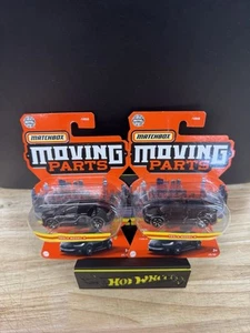 Matchbox Tesla Model X Moving Parts 2x pair black - Picture 1 of 4