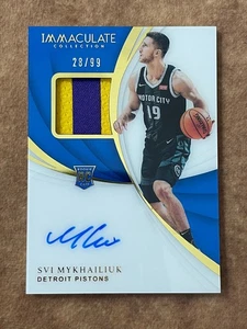 2018-19 Immaculate Collection Basketball RPA /99 RC Svi Mykhailiuk Auto #135 - Picture 1 of 3