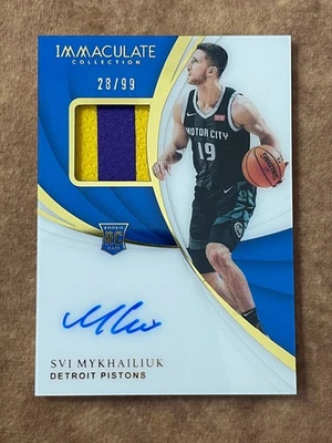 2018-19 Immaculate Collection Basketball RPA /99 RC Svi Mykhailiuk Auto #135 - Image 1 of 3