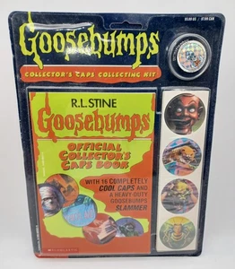 Goosebumps Collector's Caps Kit Pogs RL Stine New on Card Complete - Bild 1 von 4