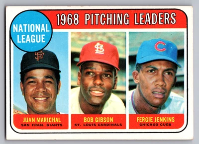 1969 TOPPS #10 JUAN MARICHAL/BOB GIBSON/FERGIE JENKINS - Imagem 1 de 3