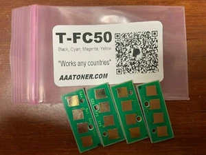 4 Toner Chip T-FC50 TFC50 for Toshiba 2555C, 3055C, 3555C, 4555C, 5055C Refill - Picture 1 of 2