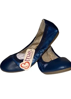 BTrue By BARETRAPS Adabella Azul Blanco Tie Dye Ballet Pisos Para Mujer Talla 8M Nuevo Con Etiquetas Foto 1 de 4