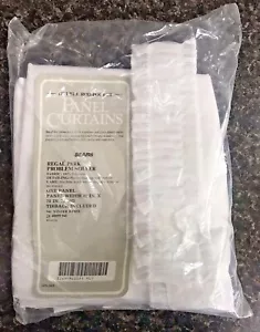 Vintage Sears Panel Curtains Double Rod Pocket Regal Park Problem Solver NOS - Picture 1 of 3