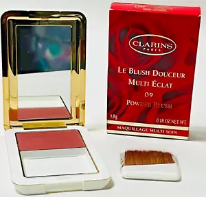 Rubor en polvo compacto Clarins 09 rosa nude 0,18 oz nuevo en caja con cepillo - Imagen 1 de 5