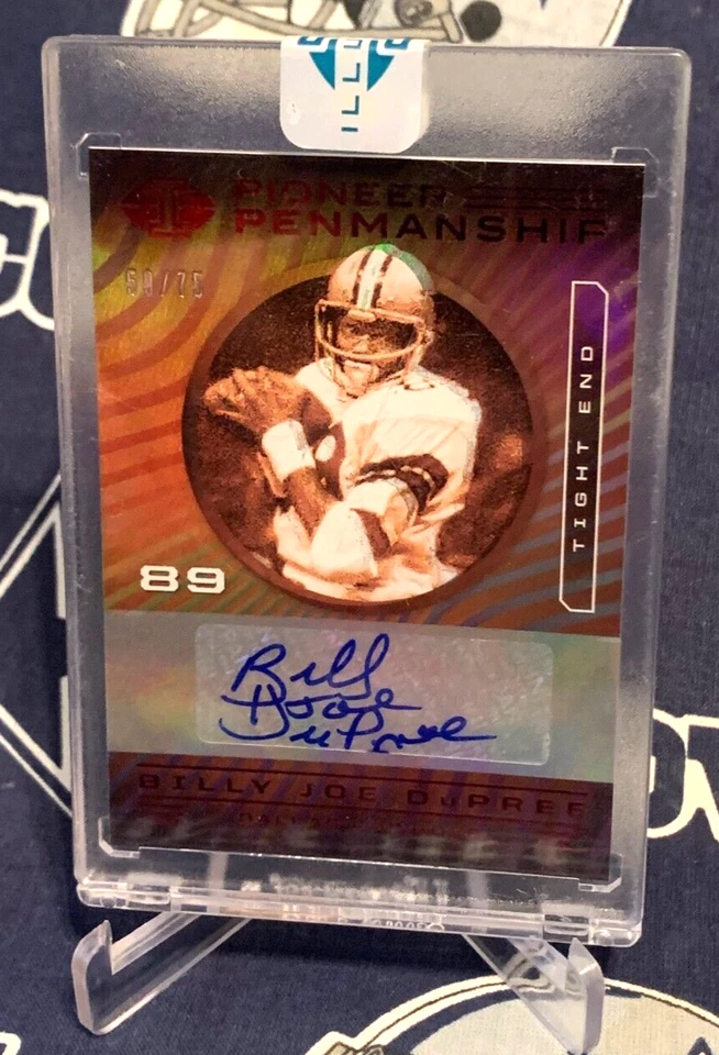 2020 Illusions RED Penmanship Dallas Cowboys BILLY JOE DuPREE Autograph AUTO /75 - Image 1 of 4