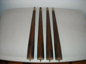Vintage Set Of 4 Mid Century Modern Wooden Tapered Table Furniture Legs - Picture 1 of 10