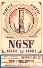 NGSF Alcohol Label Genever Brugge Bruges France 