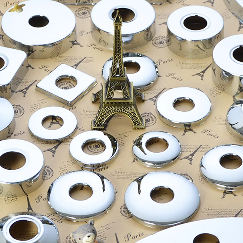 Abdeckrosetten  Edelstahl  Abdeckung Wasserhahn Hahnabdeckung  Rosette 1/2" 3/4" - Image 1 of 1