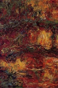 CLAUDE MONET Seerosen - Japanische Brücke, 1923 4x6 GLÄNZEND GEDRUCKTE POSTKARTE - Bild 1 von 2