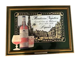 Vintage 1982 Mandarin Napoleon Belgischer Schnaps Bar Spiegel Werbung 27” x 20” - Bild 1 von 5