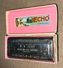 M.Hohner Vtg The Echo Harp Germany Bell Metal Reeds Harmonica With Original Box