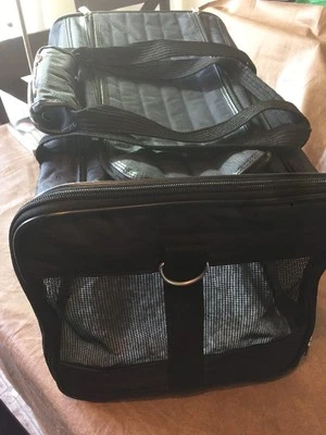 Sherpa Original Deluxe Porta Mascotas, Grande, Negro, Bolsa de Viaje, Perrera Portátil Foto 1 de 4